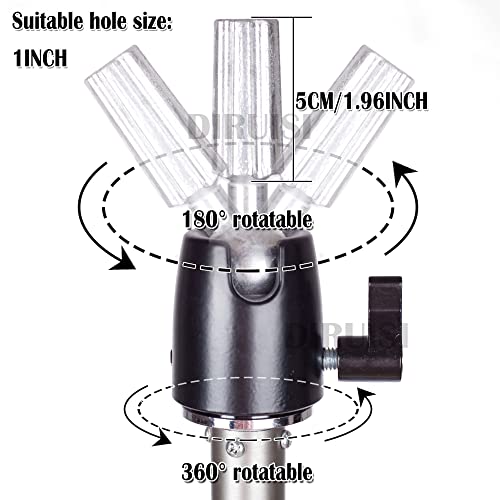 Reinforced Wig Stand Tripod Mannequin Head Stand Adjustable Wig Head Stand Holder for Cosmetology Hairdressing Training with Carrying Bag (Silver)