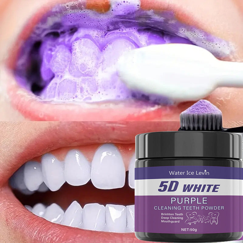 Purple Tooth Powder Breath Freshener for Oral & Gum Care - 50g