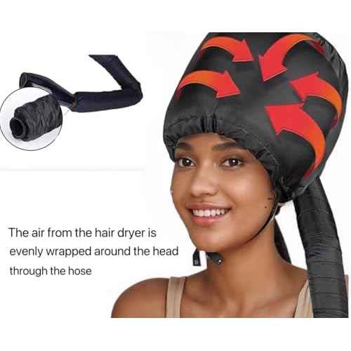 Hair Dryer Bonnet with Plopping Net,Hair Drying Bonnet for Blow Dryer,Portable Home Deep Conditioning Hair Care Hot Cap£¬Speed Up The Drying