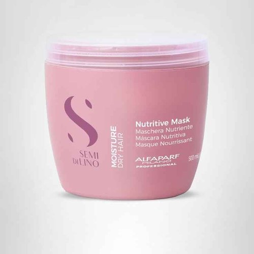Alfaparf Milano Semi Di Lino Moisture Nutritive Hair Mask - Deep Conditioning Hair Repair Mask for Hydration & Shine - Sulfate, Paraben & Paraffin Free - Professional Quality Hair Care (16.9 oz)