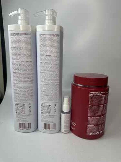 I Belli Capelli Ravenna Hair Straightening Kit – Repair Hair B-tox, Aloe Vera Shampoo & Conditioner, Repair Oil – Anti-Frizz, Intense Hydration, Shine – Formaldehyde-Free – For All Hair Types (4-Pack)