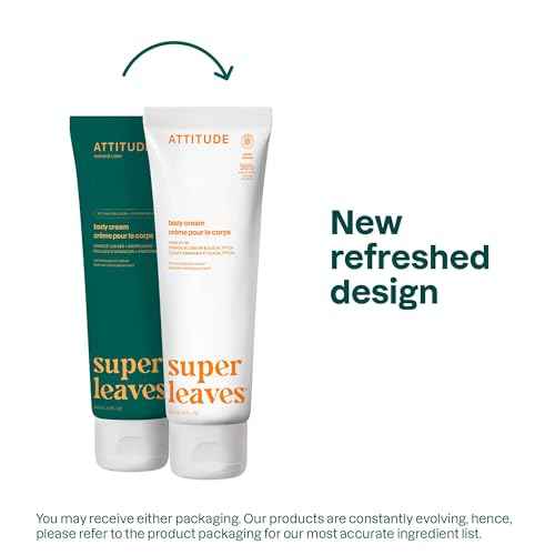 ATTITUDE Body Cream, EWG Verified Moisturizer, Vegan Moisturizing Products For Dry Skin, Dermatologically Tested, Orange Leaves, 8 Fl Oz