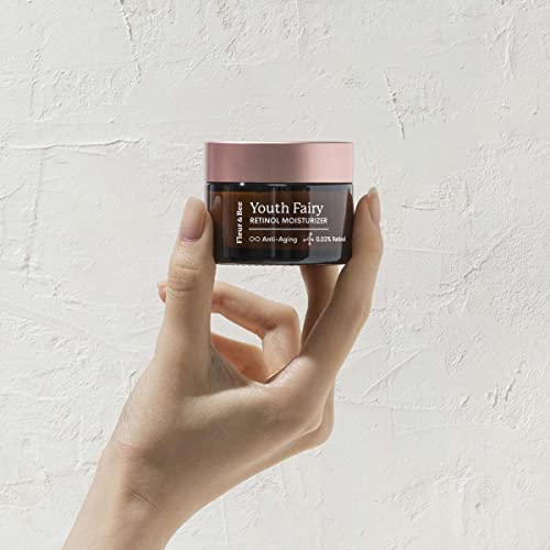 FLEUR & BEE Retinol Moisturizer | Clean, 100% Vegan | Anti Aging Cream, Retinol Cream for Face, Best for Night and Day, For Women and Men | Youth Fairy 1.5 oz