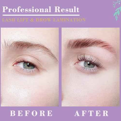 Lash Lift Kit and Eyebrow Lamination Kit, Eyelash Perm Kit at Home for DIY, Semi-Permanent Long Lasting for 6-8 Weeks, Easy to Use at Salon