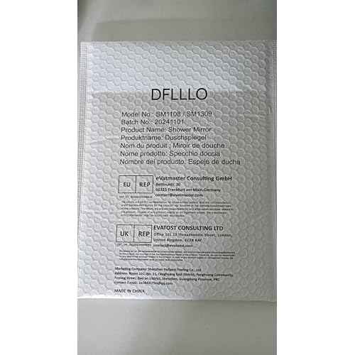 Deluxe Large Fogless Shower Mirror (11 in x 7.8 in) Anti-Fog Shave Mirror Fog-Free Wall Hanging Mirror Bathroom Mirror