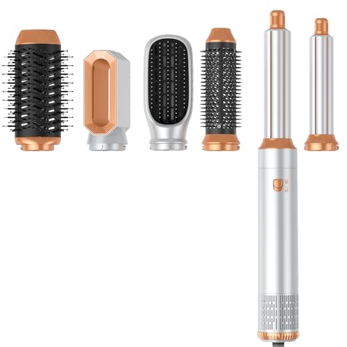 Hair Dryer Brush,6 in 1 Professional Hot Air Styler,Powerful Air Curling Wrap Styler,Negative Ionic Hair Dryer Fast Drying, Multi Hair Stylerfor Curling Volumizing Straightening Styling
