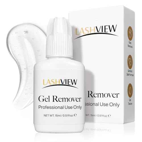 LASHVIEW Sensitive Lash Remover for Lash Extensions - Clear Eyelash Extension Remover Gel 15ml