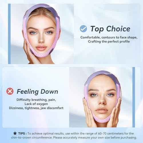 Chin Strap for Sleeping, Soft Silicone V-Line Lifting Mask, Reusable Face Lift for Women Men Anti Snoring Devices for Sleep Home Working Travel Yoga