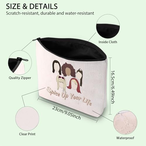 FOTAP Spice Singer Album Inspired Gift Spice Up Your Life Makeup Bag Girl Band Gift Music Band Cosmetic Bag Pop Music Lover Gift (Spice life)