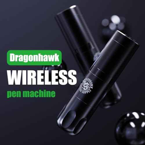 Dragonhawk Cordless Tattoo Gun, Rotary Tattoo Pen Machine, Power by Mcore-A1 Motor for Beginners