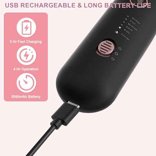 Professional Manicure Pedicure Kit, 9 in 1 Cordless Nail Drill with 100 pcs Nail Drill Bits Sanding Bands, Nail Grinder for Human, 5 Speeds, Nail Dremel Kit for Home and Salon Use