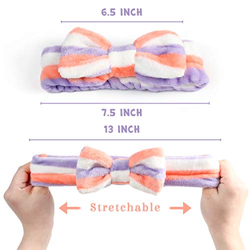 3 otters 12Pack Spa Headband for Women, Makeup Headband for Washing Face, Soft Microfiber Skincare Headbands for Girls Teens, Facial Spa Shower, Christmas Gifts
