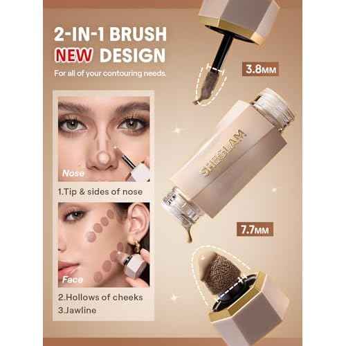 SHEGLAM Precision Sculpt Liquid Contour Duo-Soft Tan