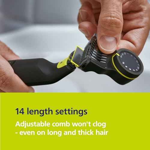 Norelco Philips OneBlade Pro 360 Face + Body, Electric Shaver, Beard Trimmer and Body Groomer, with 360 Blade Technology, 14-Length Precision Comb, Body Kit, Soft Pouch, Model QP6542/70