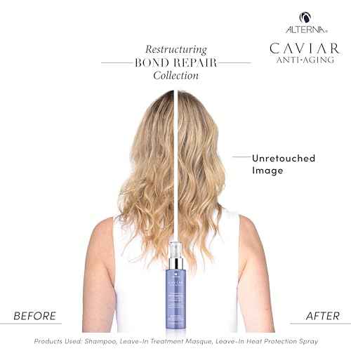Alterna Haircare CAVIAR Anti-Aging Restructuring Bond Repair Leave-in Heat Protection Spray 4.2 Fl Oz | Strengthens and Protects Damaged Hair