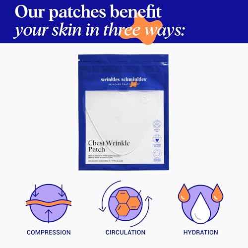 Wrinkles Schminkles Chest Wrinkle Patch - Reusable Silicone Smoothing Pads for Cleavage & Body, Reduce Wrinkles & Stretch Marks, Sensitive Formulated, Secret to Radiant Skin (1 Pack)