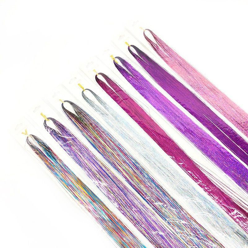 Colorful Silk Wig Set - Pre-Colored One Pack, 90cm/120cm, Suit A