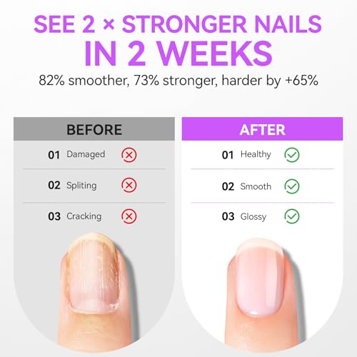 Nail Growth Treatment and Cuticle Oil: Orange & Clear (15ml) - Protein Nail Hardener for Weak Nails - Vitamin E Enriched - Fast Growth & Repair - Salon & Home Use
