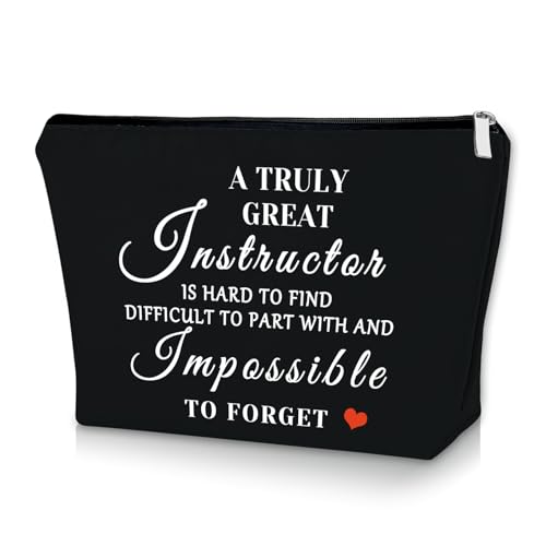 Black Makeup Bag - Clinical Instructor Appreciation Gifts, Cosmetic Bag for Women, Travel Pouch