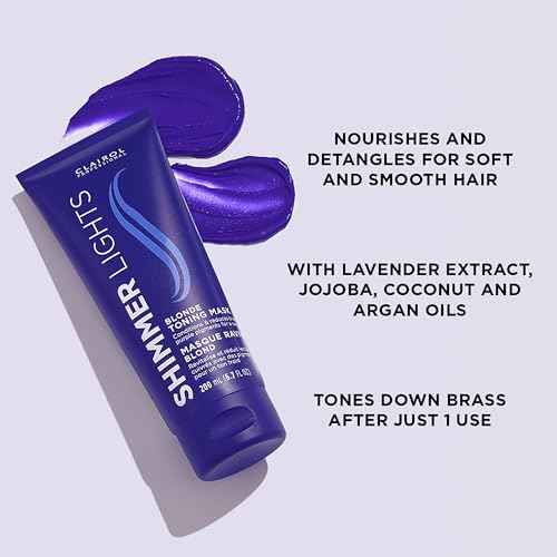 Clairol Professional Shimmer Lights Violet Toning Mask for Neutralizing Brassy Tones with Refreshing Blonde Hair Results