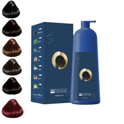 Hair Dye Shampoo, Caviar Protein Hair Dye, Caviar Hairs Colour Cream, Long-Lasting, Natural Plant-Based Hairs Coloring Cream for Women Men