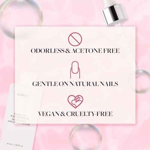 Glamnetic Press On Nail Remover | Odorless, No Acetone, Gentle Press-On Nail Remover Serum for Fake Nails | 30 ml/1.01 fl. oz.
