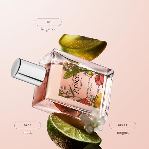 philosophy amazing grace bergamot eau de toilette - bright & floral women's perfume - with notes of bergamot, lily of the valley & musk - long lasting fragrance