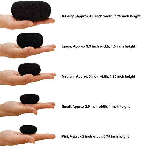 Beaute Galleria Hair Donut Bun Maker Ring Style Mesh Chignon Ballet Sock Bun (X-Large, Black)