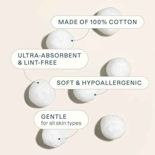 Cliganic Super Jumbo Cotton Balls (200 Count) - Hypoallergenic, Absorbent, Large Size, 100% Pure (Packaging May Vary)