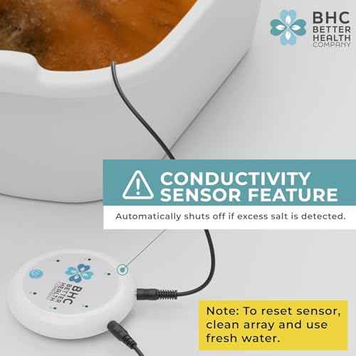 Ionic Foot Bath Detox Machine for Home Use - Free Regain Health & Vitality Booklet & Brochure - 2 Arrays, 20 Basin Liners, Detox Sea Salt, Basin 12QT