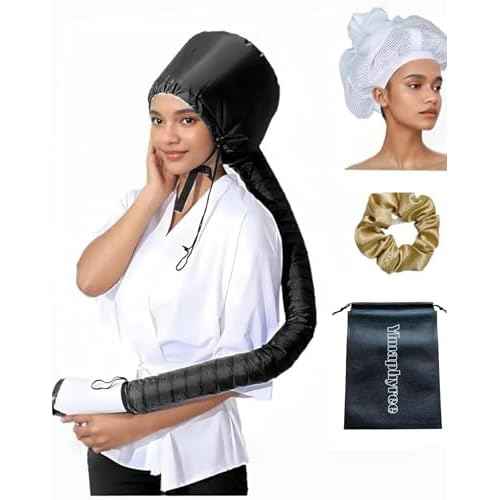 Hair Dryer Bonnet with Plopping Net,Hair Drying Bonnet for Blow Dryer,Portable Home Deep Conditioning Hair Care Hot Cap£¬Speed Up The Drying