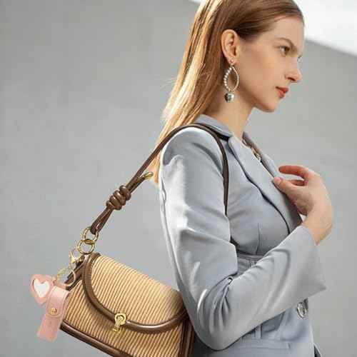 5 PCS Lipstick Holder Keychain PU Leather Potable Chapstick Holder with Mirror Soft Lip-Balm Holder Travel Storage Case, Lipstick Pouch, Mini for Chapstick Perfume Fingernail Polish