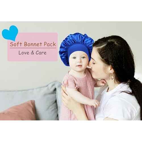 3 PCS Kids Bonnets for Girls,Silk Bonnet for Kid Sleeping,Toddler Bonnet for Boys and Girls