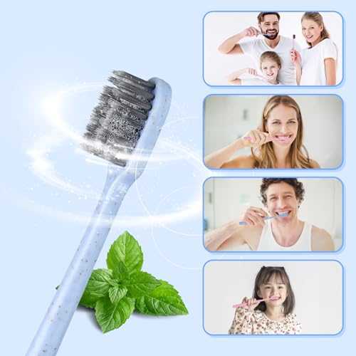 500Pcs Prepasted Disposable Toothbrushes Bulk Individually Wrapped Pre Pasted Soft Bristle Tooth Brush Set Travel Colorful Toothbrushes for Homeless Gift Hotel Camping Travel