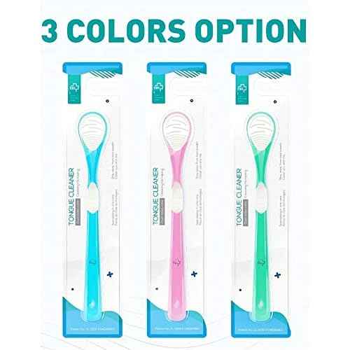 Y-Kelin Double-Side Desiged Tongue Scraper, Ultra-Soft Tongue Brush Tongue Cleaner (3 Pack)