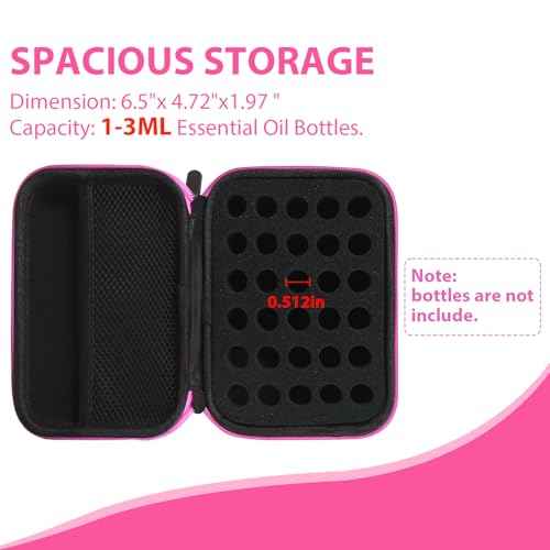 Essential Oil Storage Holder Organizer Carrying Case, Essential Oils Box Holds 30 Bottles 1ml- 3ml Bottle Travel Storage Organizer Bag for doTERRA & Young Living (Box Only)