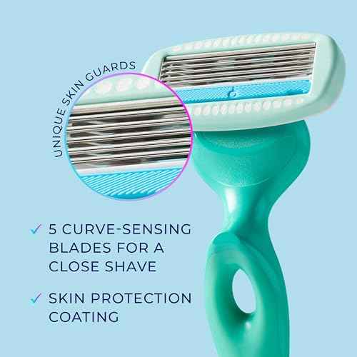 Schick Hydro Silk Sensitive Razor Blade Refills, 6 Count | 5-Blade Sensitive Skin Razors for Women | Womens Razor Refills for Sensitive Skin