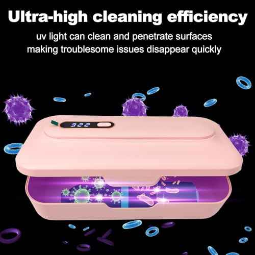 Pink Tattoo Tool Box - Light Design, One-Touch Start, Auto Timer Shutoff - Organizer and Storage for Tattoo Equipment