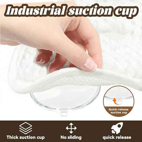 Bath Pillow, Luxury Bath Pillows for Tub Neck and Back Support, Bathtub Pillow - 4D Breathable Air Mesh Fabric with 6 Non-Slip Suction Cups, Bath Accessories White