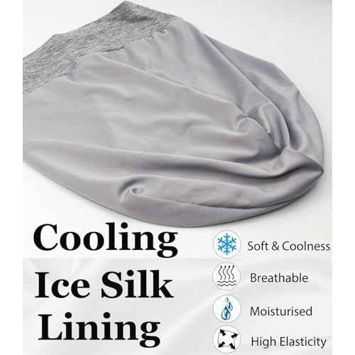 Sleep Cap Bonnet for Sleeping Black Women, Soft Cooling Ice Silk Lined Bonnet for Curly Braids Hair Slouchy Beanie Night Cap