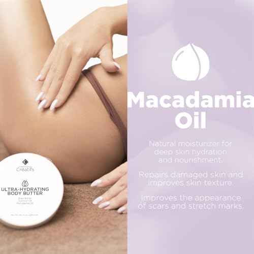 Ultra-Hydrating Body Butter with Shea Butter, 8.5 fl. oz., Salted Caramel and Macadamia Scent, Deep Moisturizing, Soothes, Repairs, and Nourishes Skin