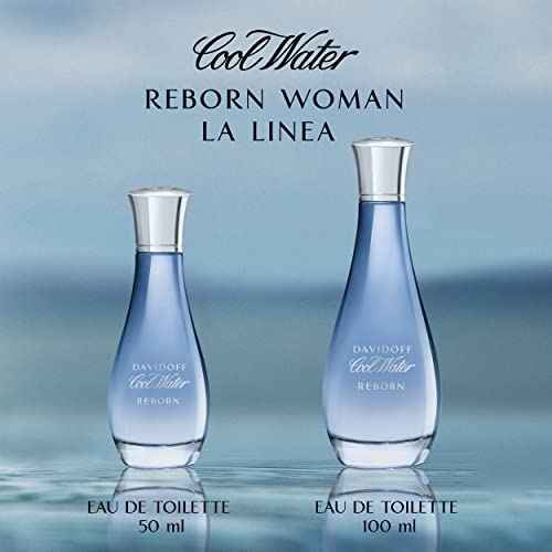 Davidoff Cool Water Reborn Eau de Toilette – Floral Woody Women's Perfume – With Notes of Rose Absolute, Vetiver & Tonka Bean – Long Lasting Fragrance – 3.3 Fl Oz