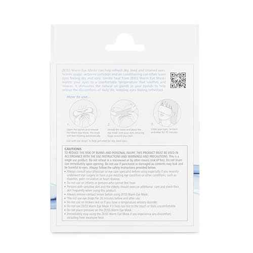 ZEISS Warm Eye Masks, 6 Count for Dry Eye Relief