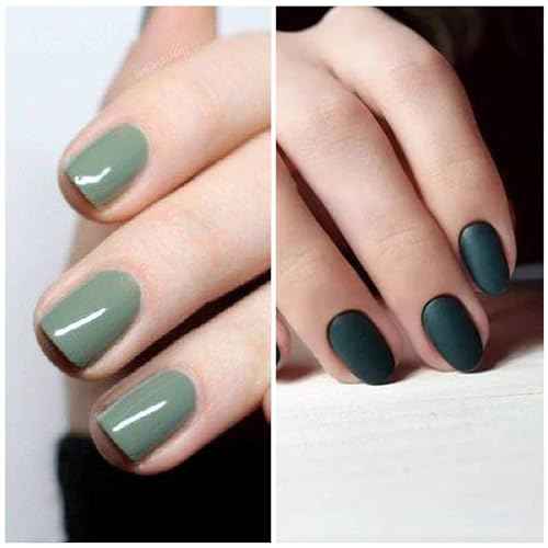 DANNEASY 16 Sheets Green Nail Wraps for Women Full Nail Polish Stickers Fresh Color Self Adhesive Nail Polish Strips Glitter Nail Strips Gel Fingernail Sticker Nails with File, Cuticle Stick