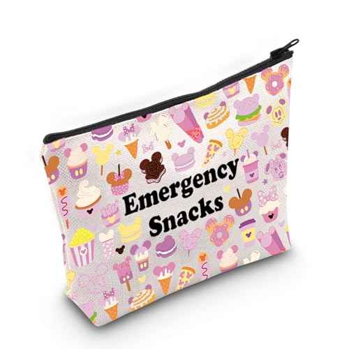 JXGZSO Emergency Snacks Food Storage Bag Foodie Reusable Zipper Pouch Food Safe Bag Snack Lover Gift (Emergency snacks 2)