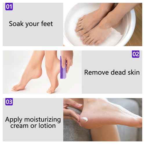 Pumice Stone for Feet 3 Pack ? Double Sided Foot Scrubber for Shower & Foot Bath, Foot Scrubber Dead Skin Remover
