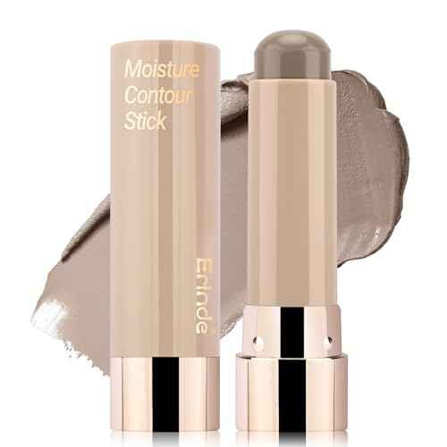 Erinde Cool Toned Contour Stick for Fair Skin, Large Capacity Grey Brown Cream Contour Makeup Stick, Smooth Blendable Matte Bronzer, Waterproof & Long Lasting Face Shaping Nose Contouring Sticks