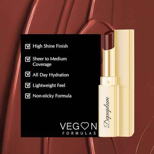 Black Berry Lipstick for Women Hydrate Glossy Lipstick Moisture Lip Gloss Sheer-Medium Coverage Long Lasting Lipsticks for Dry Lips (DM65 Berry)