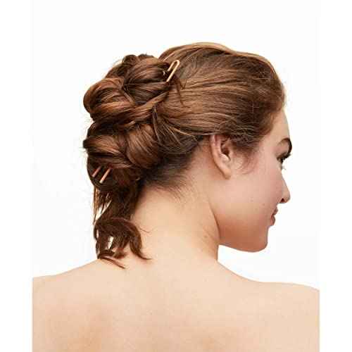 Day Rate Beauty Petite Power Pin (5.5-Inch) ? U-Shaped French Hair Pin for Buns & Updos ? Nylon-Coated, Anti-Snag, Hair-Safe ? Made in USA (Cocoa)