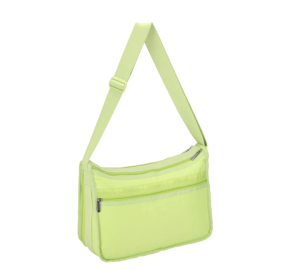 LeSportsac Lime Deluxe Everyday Crossbody Bag + Cosmetic Bag, Style 7507/Color R136, Uplifting & Vibrant Zingy Lime Hue, Fashion Trending Zesty New Neutral Evokes Strength, Positivity & Renewal